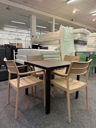 Tuinset Ivar, beige, zwart